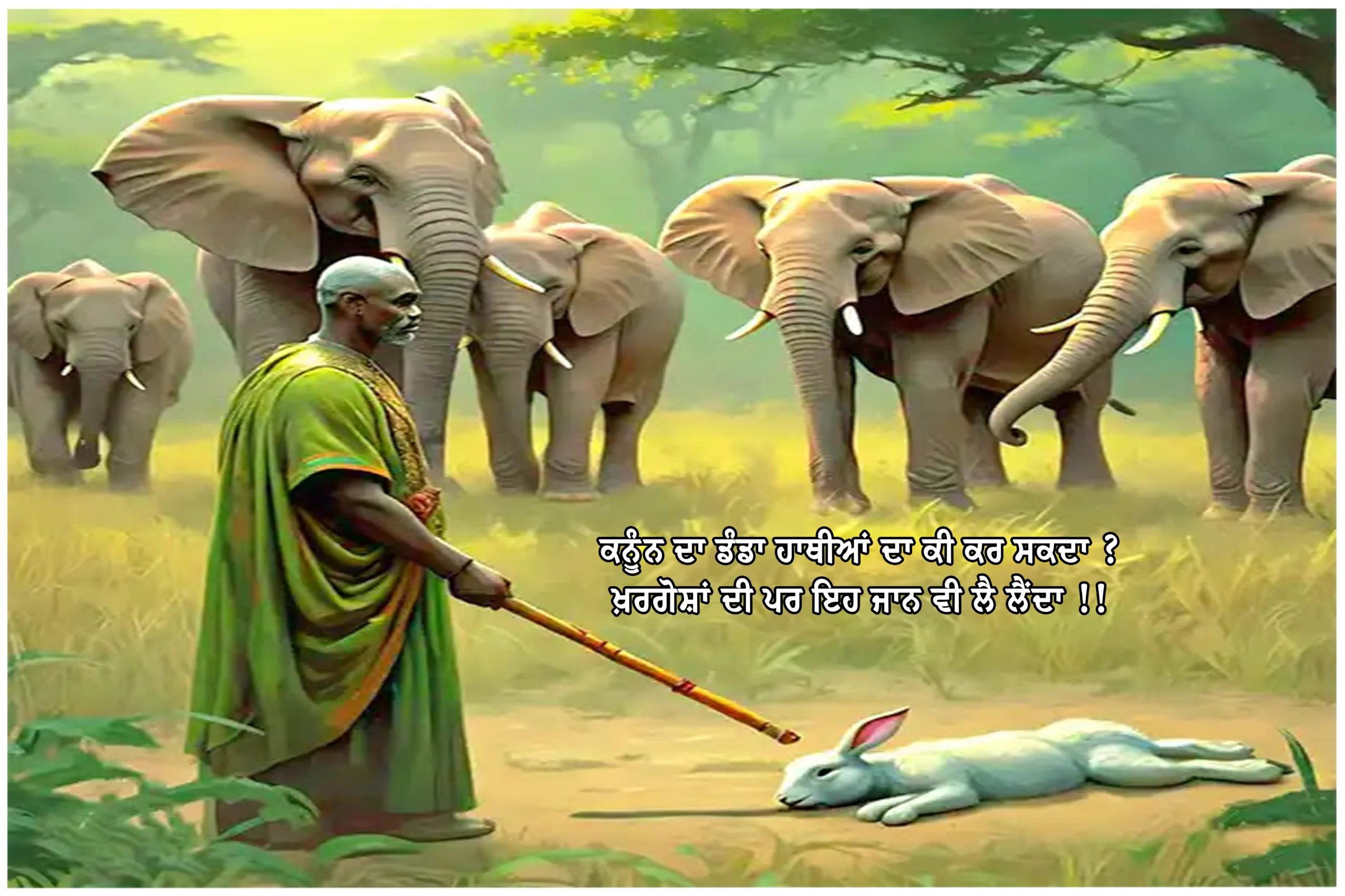 Stick of law nothing to do elephants