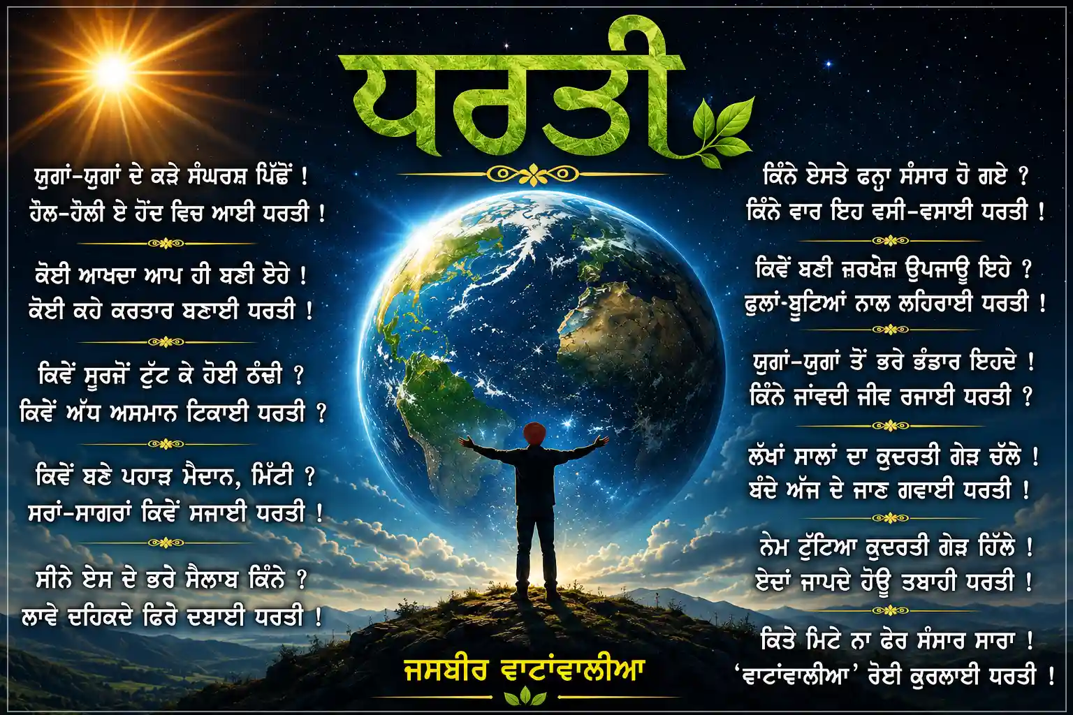 The Earth - Punjabi Poetry By Jasbir Wattanwali